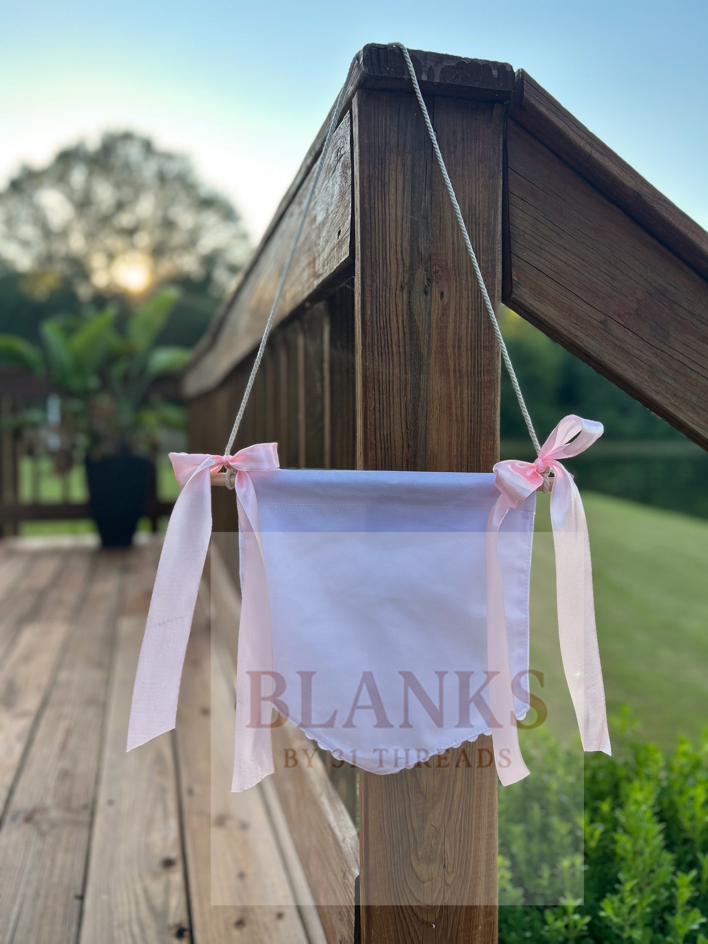 Banner with Pink Trim