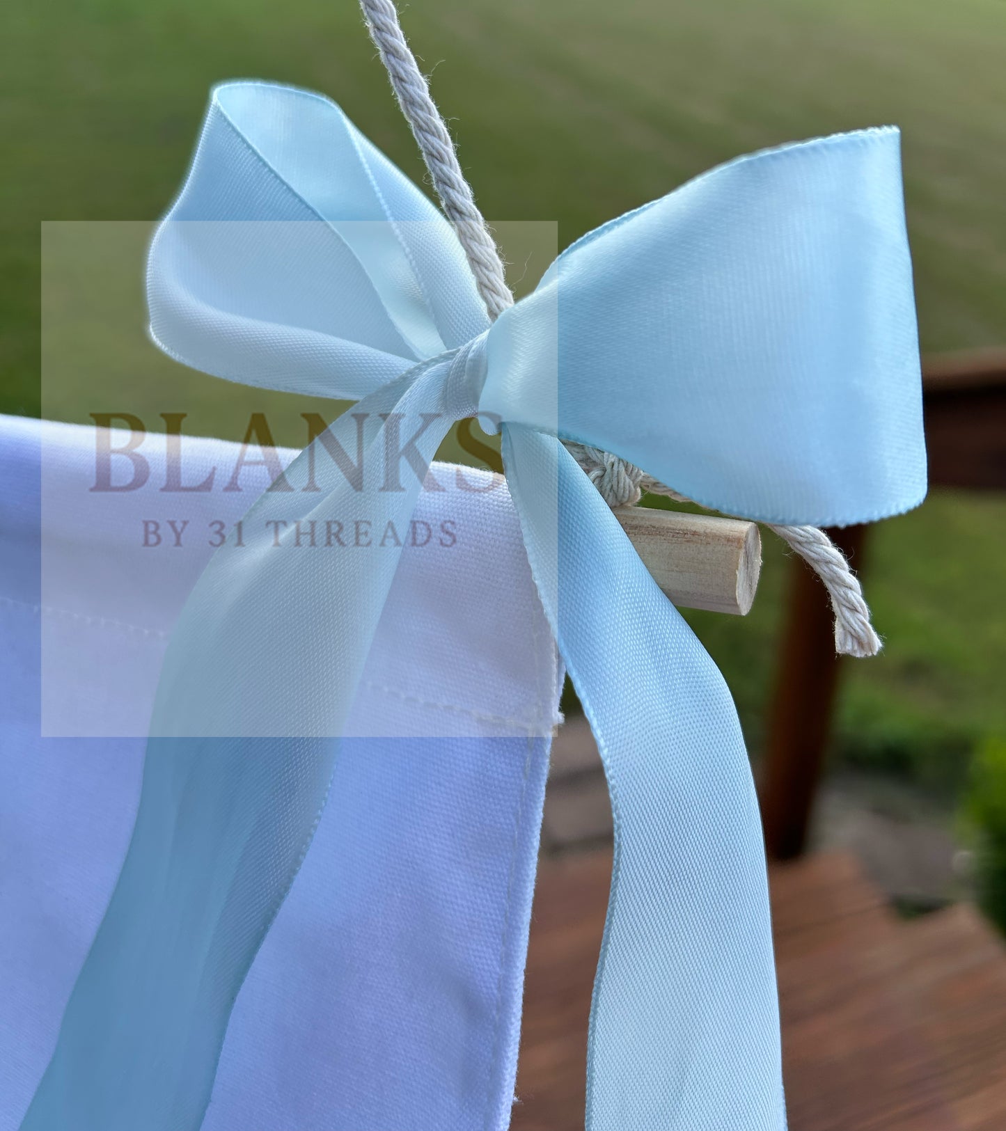 Banner with Blue Trim