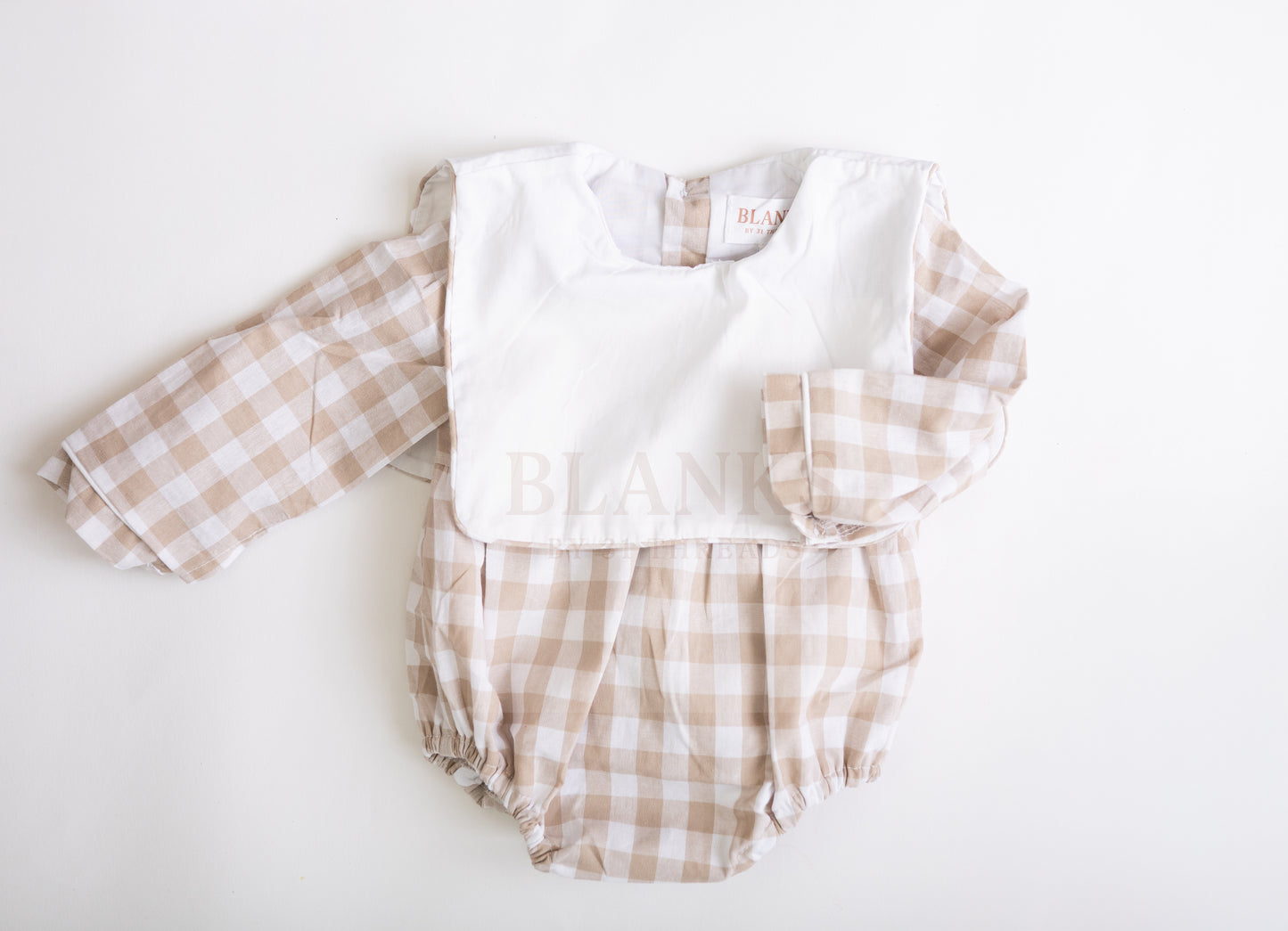 RTS - Khaki Gingham Bubble
