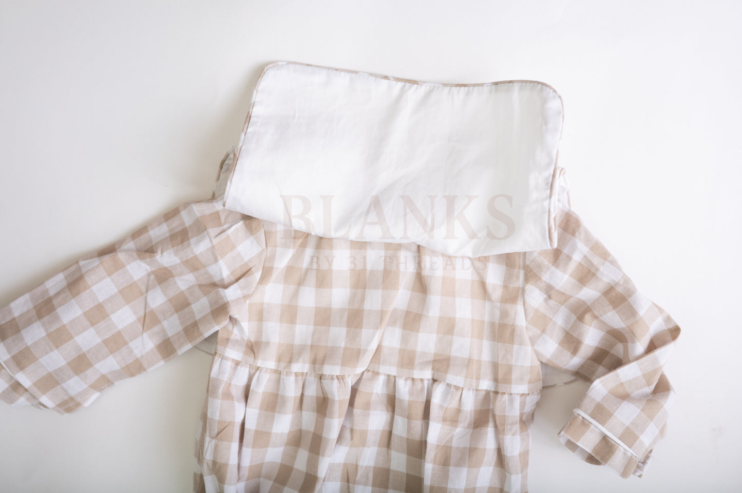RTS - Khaki Gingham Bubble