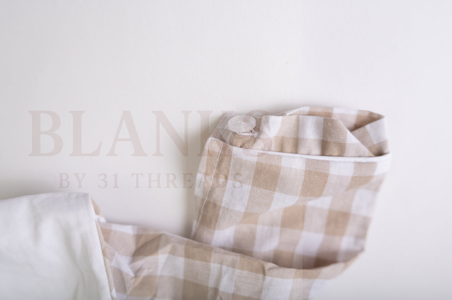 RTS - Khaki Gingham Bubble