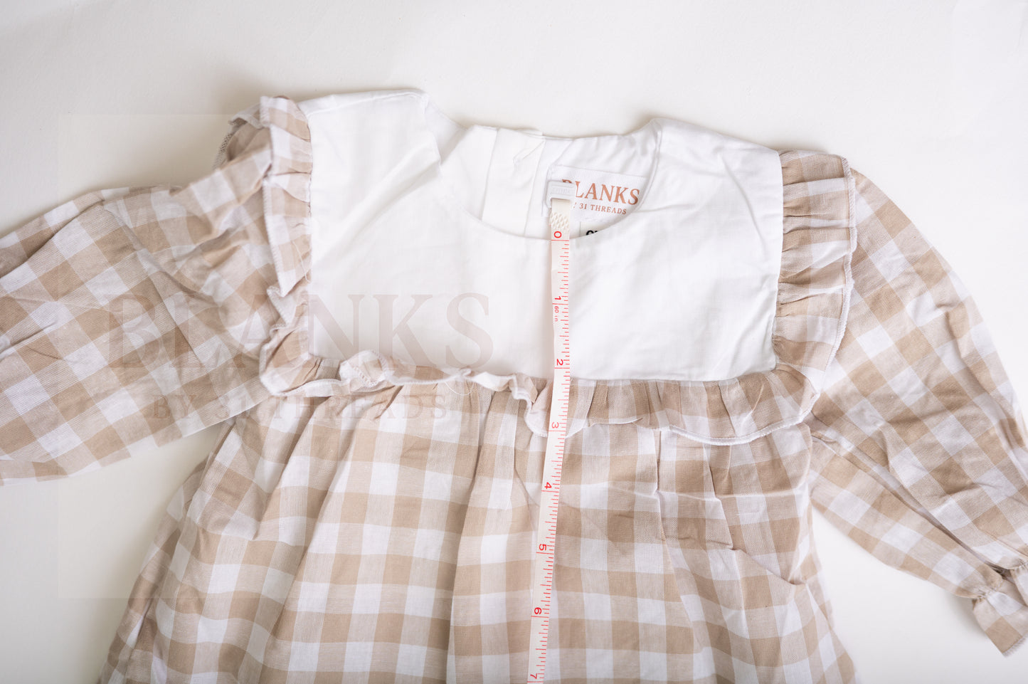 RTS! Girls Khaki Gingham Diaper Set