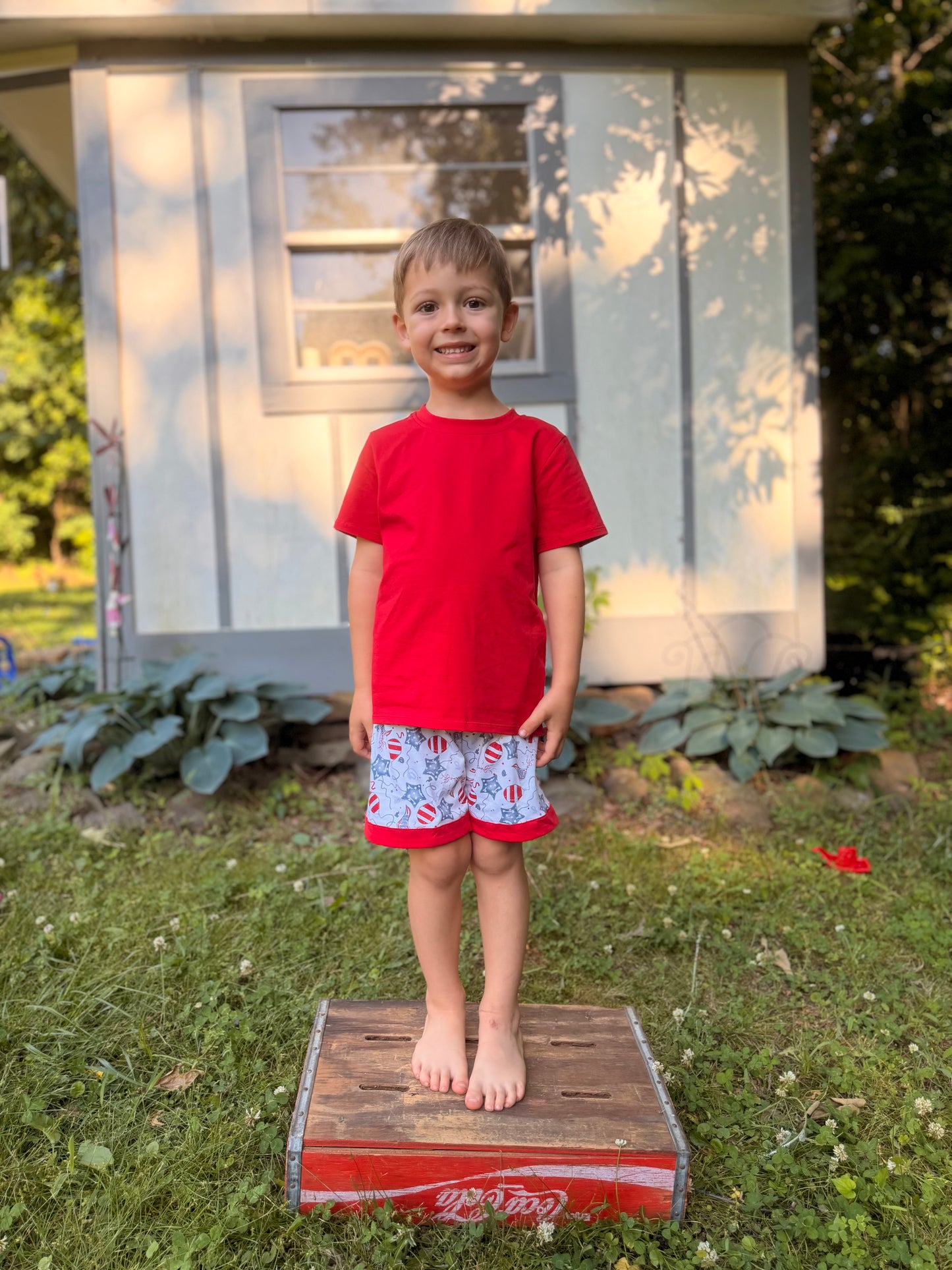4th of July Shorts Set