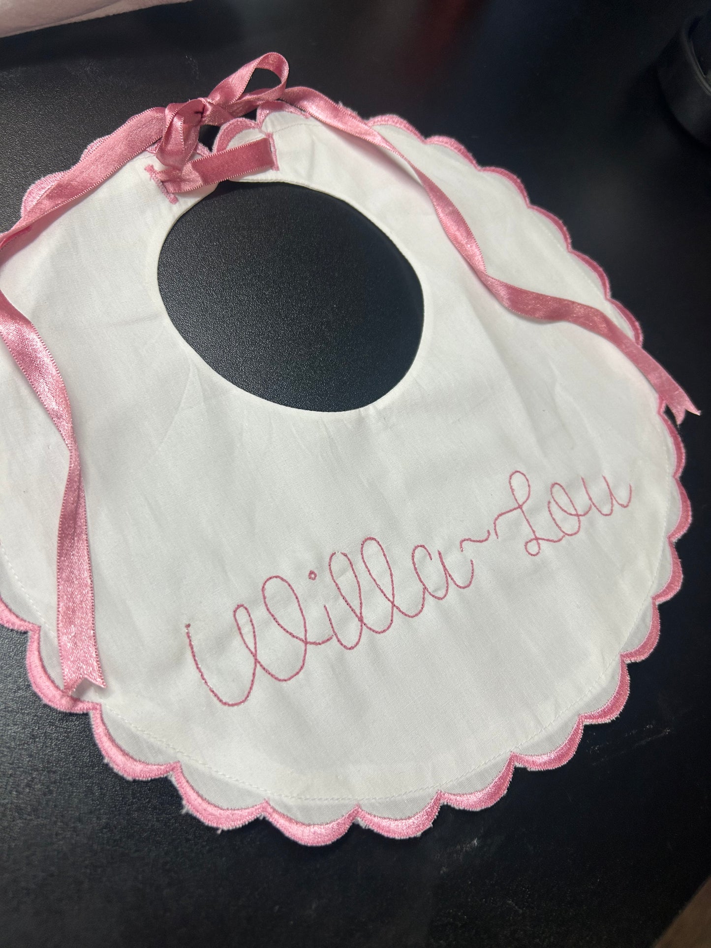 Cotton Bibs with Sateen Ties