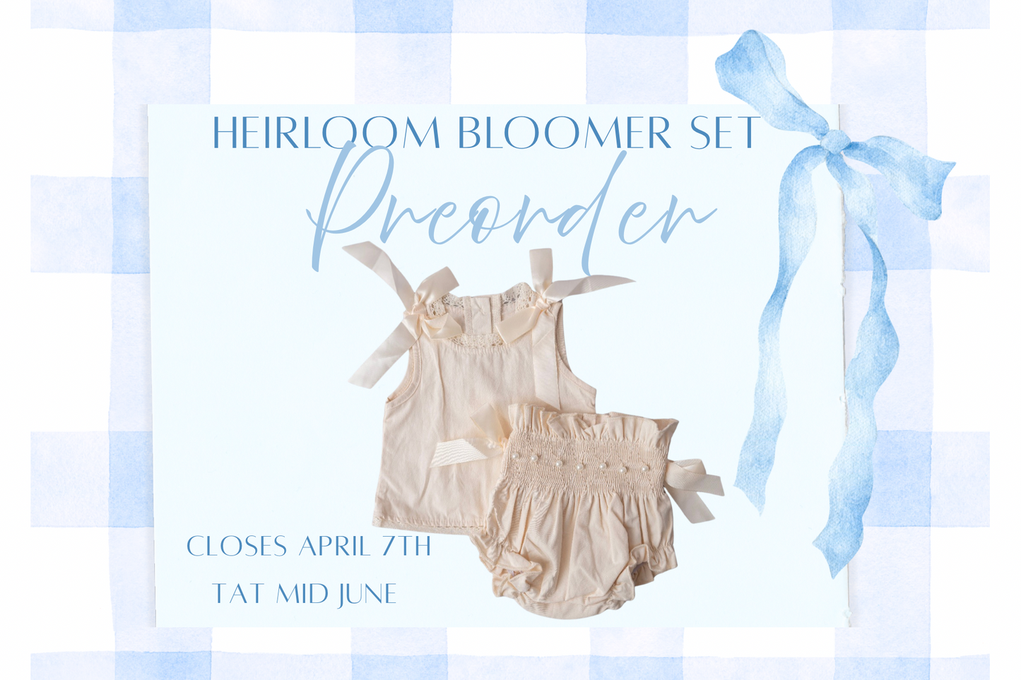 PREORDER - Heirloom Bloomer Set