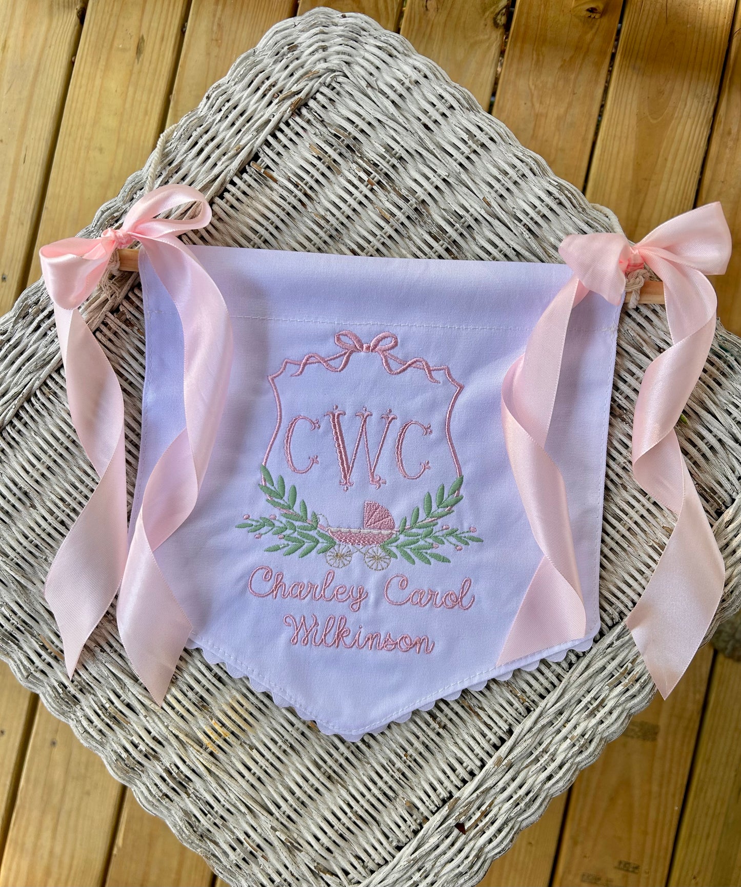 Banner with Pink Bow