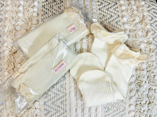 Cream Knee Socks