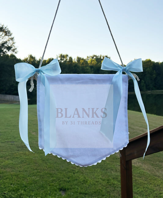 Banner with Blue Trim