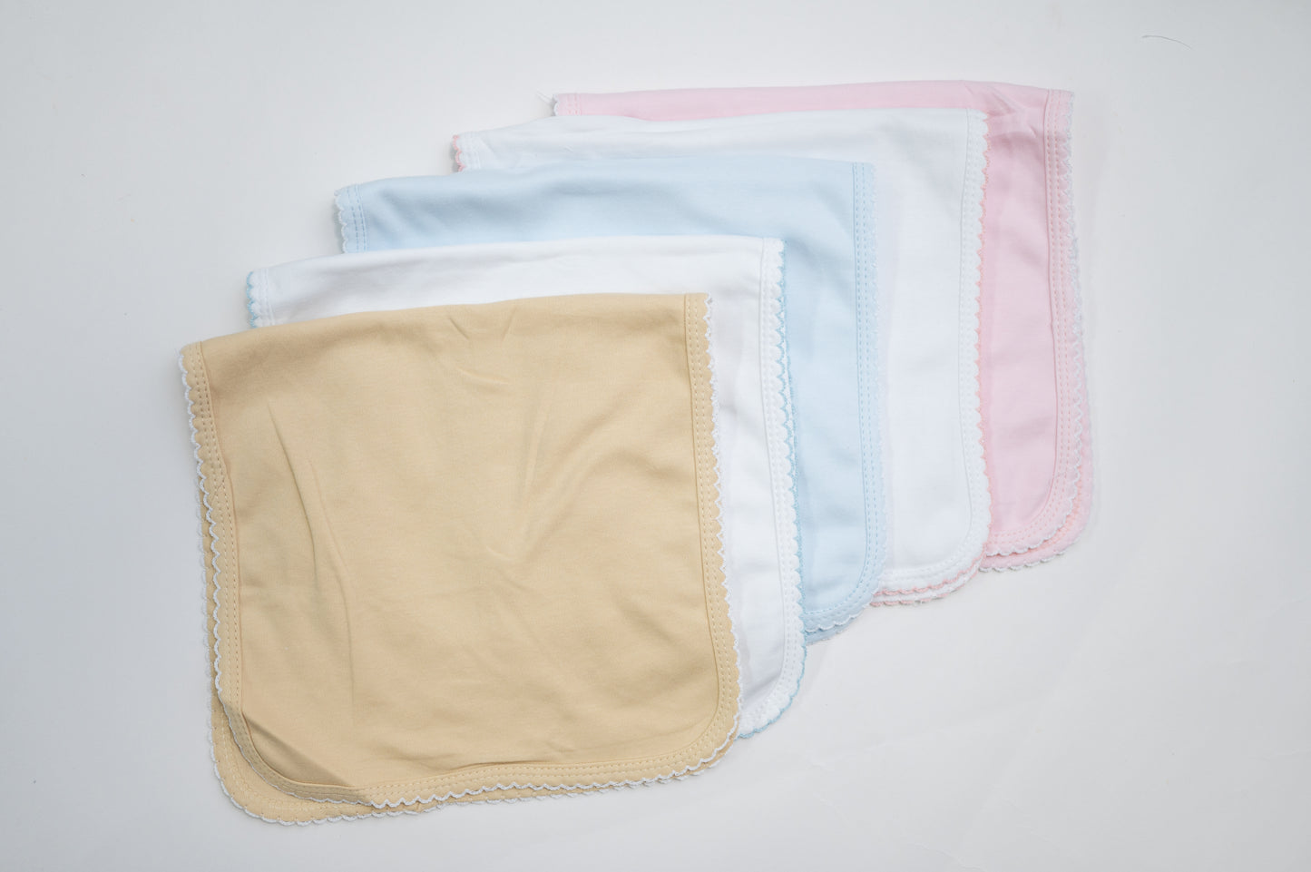 Picot Trim Burp Cloths
