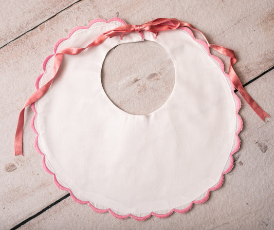 Cotton Bibs with Sateen Ties