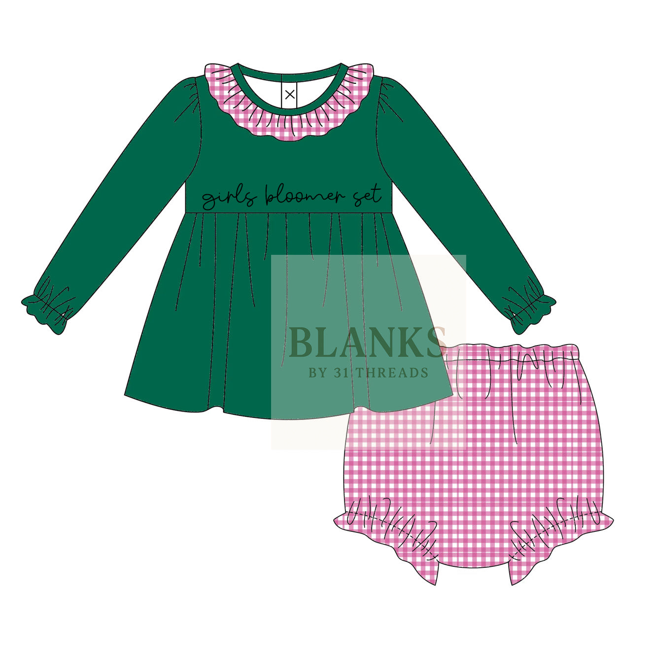 Girls Christmas Diaper Set