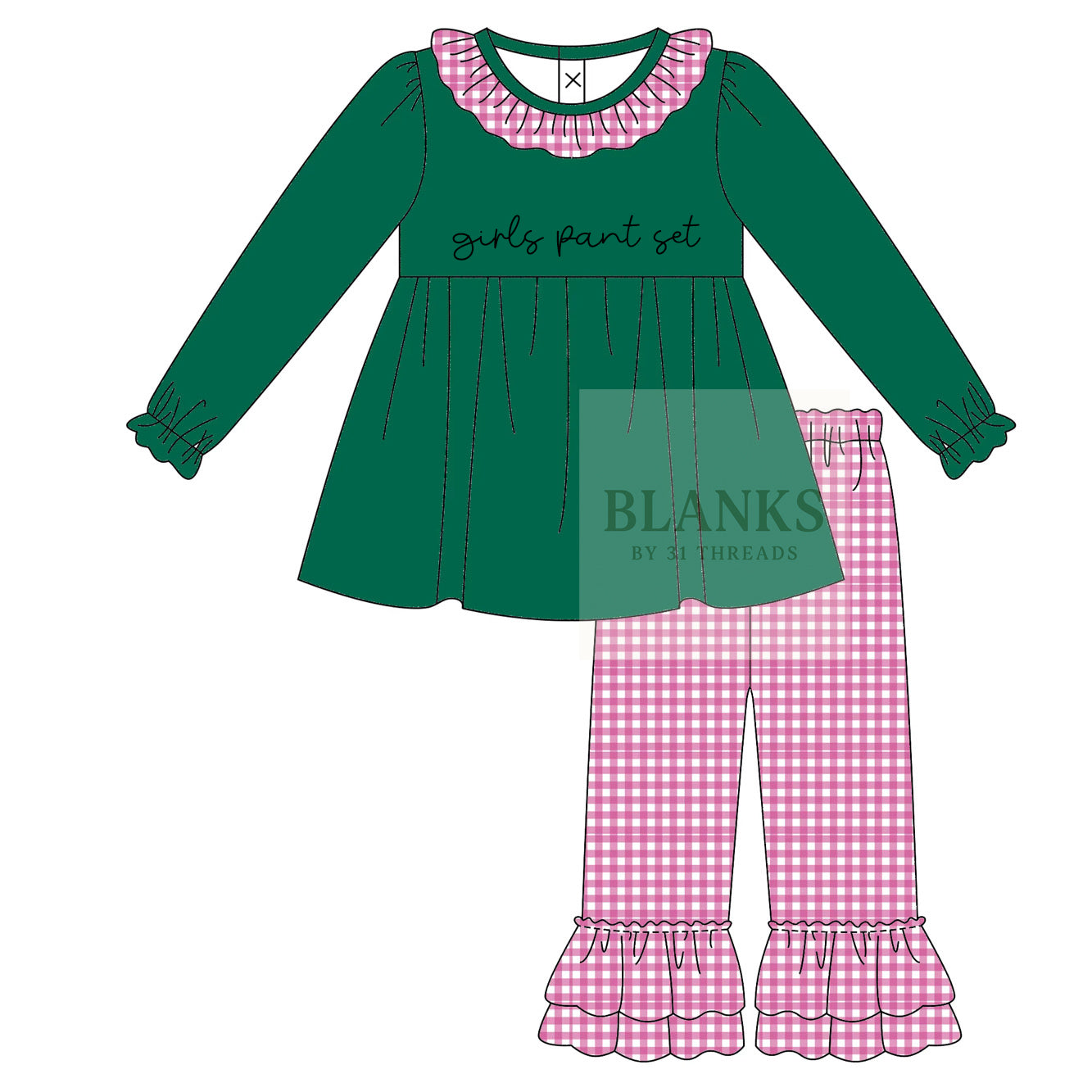 Girls Christmas Capri Set