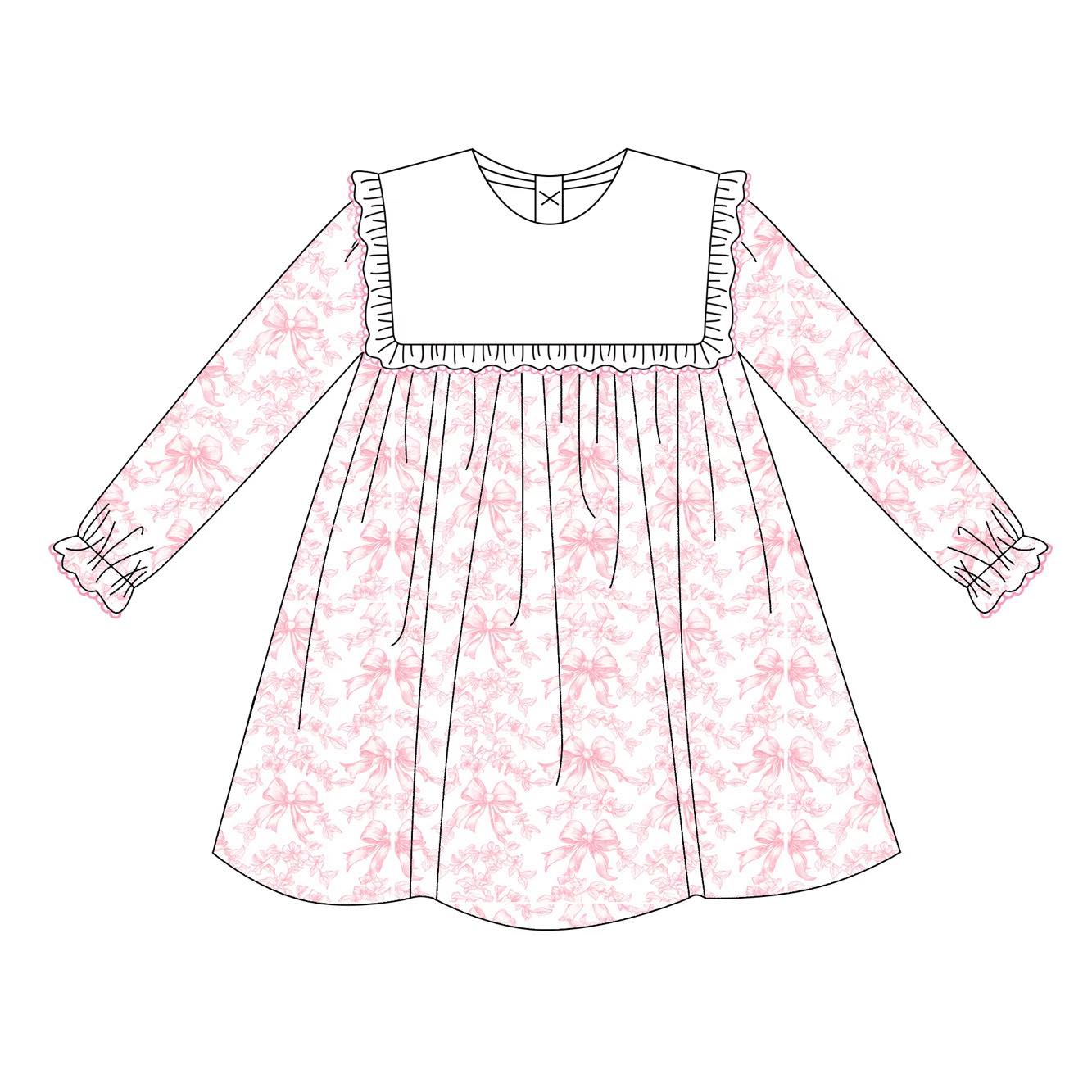Pink Toile Dress - Ready to Ship